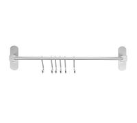 CANIGHT Crochet Mural Robuste Barre Cuisine Pratique et Facile à Installer sans Perçage en Aluminium Spatial Argenté pour Suspendre Ustensiles Cuisine