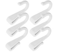 CANIGHT Crochets en Plastique de S Blancs Cuisine, Lot de 6 Pièces, Support Mural pour Suspendre Casseroles et Ustensiles, Accessoires de Rangement pour Placard et Chariot