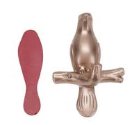CANIGHT Crochets Muraux Fixation Adhésive Solide Forme Oiseau en Résine Dorée pour Serviettes et Manteaux pour Armoires et Placards Décoratifs