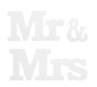 CANIGHT Décoration de Mariage Mr et Mme en PVC Blanc, Centre de Table Léger et Créatif pour Chambre ou Photos Romantiques, Finition Détaillée et Style Magnifique