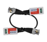 CANIGHT Émetteur-récepteur Câble Cat5 Noir Balun Vidéo Utp-202a Protection Les Surtensions, Transmission Vidéo Stable Jusqu'à 600 Mètres pour Caméra de Surveillance