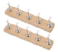 CANIGHT Ensemble De 2 Support Métal Bois avec pour Ongles Naturel Entraînement Porte-ongles et Argile Professionnelle pour Manucure