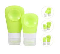 CANIGHT Ensemble de Bouteilles de Toilette de Taille Voyage Contenant de Shampoing Rechargeable Bouteilles de Lotion Anti-fuite pour Soins Du Corps 38 Ml 60 Ml Vert Clair