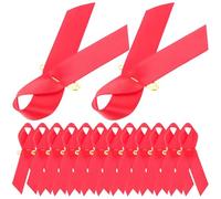 CANIGHT Épingles à Ruban Rouge Lot de 50 pour Sensibilisation Sida en Polyester Design Délicat, Décorations Portables pour Promouvoir la Prévention