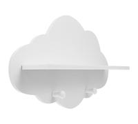 CANIGHT Étagère Murale Flottante sans Percer Forme Nuage en Bois Blanc Facile à Installer pour Décoration Maison Salle de Bain