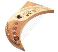 CANIGHT Harpe Portative en Cèdre 19 Cordes Surface Lisse et Légère Instrument à Cordes Original pour Garçon et Filles Set Complet et Boîte de Médiators Couleur