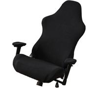 CANIGHT Housse D'accoudoir Extensible Protection Intégrale en Polaire Facile à Nettoyer pour Siège Noir pour Chaise de Gaming et Bureau pour Salle Informatique