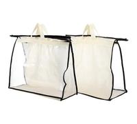 CANIGHT Housse de Paquet à Main Anti-poussière 2 Pièces en Tissu Non Tissé et Pvc Transparent, Résistante à L'usure, sans Odeur, pour Rangement à Domicile Garde-robe