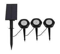CANIGHT Lampe de Piscine LED Résistante à l'usure 18 LED, Étanche en Abs, Éclairage Extérieur pour Jardin et Terrasse, Pack de 3 Lampes Panneau Solaire Intégré