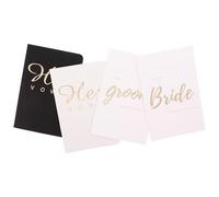 CANIGHT Livre de Vœux pour Mariage Blanc en Papier, 4 Pièces avec Guide Pratique et Design Minimaliste pour Jeunes Couples Lors D'engagement ou Cérémonie