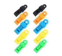 CANIGHT Lot de 10 Clips de Fixation en Plastique PP pour Tentes et Auvents, Résistants Vent, Interface en Dents et Boucle Spirale, pour Camping en Plein Air Couleur Couleur Aléatoire