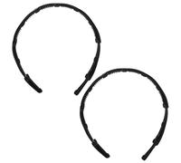 CANIGHT Lot de 2 Bandeaux Cheveux Pliables en Abs Dents Antidérapantes, Accessoires Pratiques pour Femmes, pour Thanksgiving et Noël
