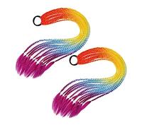 CANIGHT Lot de 2 Élastiques à Cheveux Tressés pour Perruques Anneaux de Support de Queue de Cheval Extensions de Cheveux Élastiques pour Filles Postiches à Chignon en Désordre à La Mode
