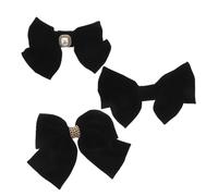 CANIGHT Lot de 3 Barrettes en Velours pour Cheveux Nœud pour Filles et Femmes Accessoires Élégants pour Cheveux Fins Pinces Antidérapantes pour Usage