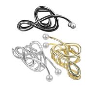 CANIGHT Lot de 3 Pinces à Cheveux de Note de Musique Accessoires Élégants Pinces en Antidérapantes Détails en Fausses Perles Occasions Décontractées et