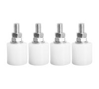 CANIGHT Lot de 4 Roulettes pour Porte Coulissante en Nylon Blanc, Roue Directrice et Facile à Installer pour Portails et Volets Roulants de Jardin