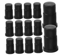 CANIGHT Lot de 50 Petits Manchons De Tige De Roulette Noirs pour Meubles en Bois