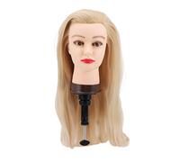 CANIGHT Mannequin d'Entraînement pour Coiffure 1 Pièce Cheveux Synthétiques Résistante à la Chaleur pour Coiffeurs Pratique Salon de Coiffure Détails Réalistes