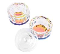 CANIGHT Mini Bol À Poudre Liquide Acrylique Pour Nail Art Lot De 2 Petits Bols Coupe-ongles En Verre Outil De Manucure Pratique Et Facile À Nettoyer