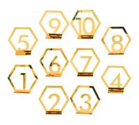 CANIGHT Numéros de Table Mariage en Alliage Doré 10pcs Réutilisables Faciles à Nettoyer pour Banquet et Réception Élégante