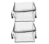 CANIGHT Organisateur de Documents avec Couvercle et Poignée en Pvc Transparent 2pcs Grosse Capacité Empilable pour Livres et Documents à Domicile ou Activités