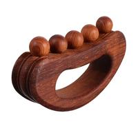 CANIGHT Outil corporel gua sha bois planche avec poignée cinq perles pour massage profond visage et corps traitement manuel pour bien-être musculaire