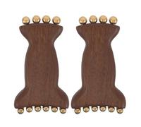 CANIGHT Outils de Massage Facial en Bois Vert avec Doubles Rouleaux à Billes pour Soulager les Tensions et Soins de Voyage