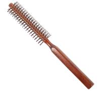 CANIGHT Petite Brosse à Cheveux en Bois Marron pour Séchage et Coiffage, Rouleau Pratique pour Cheveux Longs, pour Hôtels et Soins des Sans-abris