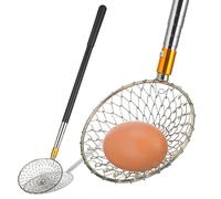 CANIGHT Pince à Œufs Extensible en Acier Inoxydable avec Panier Protecteur pour Ramassage d'œufs et Arachides Outil Ergonomique pour Fermiers en Poulailler