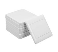 CANIGHT Plaques Murales d'Interrupteur Double en Plastique Blanc, Lot de 10 avec Boîte de Jonction Intégrée, Résistantes et Esthétiques pour Décoration et Rénovation