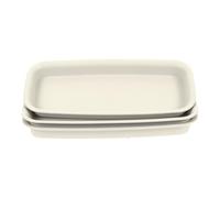CANIGHT Plateaux Légers en Plastique Blanc 100cm Soucoupe Rectangulaire Lot de 3 pour Pots de Fleurs, pour Jardinage et Espace de Vie