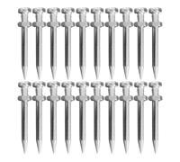 CANIGHT Pointes D’aérateur de Pelouse 20 Pièces en Métal Argenté 5, 8 Cm | Accessoires Pratiques pour Sol et Gazon, Usage Toute Saison Tous Temps, Lot de 20 Pièces