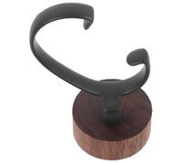 CANIGHT Présentoir à Montre C en Bois Noyer Noir, Support Élégant | Base Bois Noyer Foncé, Design Bas Détachable, pour Cabinet Horloger et Salon Professionnel