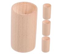 CANIGHT Présentoirs Cylindriques Ronds En Bois Pour Bouteilles D'huiles Essentielles Supports Mini Pour Aromathérapie Décoration Intérieure 4 Pièces Couleur Naturelle