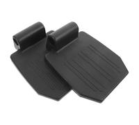 CANIGHT Repose-pieds 2 pièces pour fauteuil roulant en PP noir, support stable avec adaptateur 22mm, adapté aux personnes avec troubles moteurs, transport facile