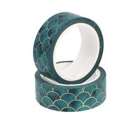 CANIGHT Rubans Adhésifs Décoratifs Légers et Décoratifs en Papier Motif Écailles de Poisson 2pcs Couleur Aléatoire pour Loisirs Créatifs et Artisanat Enfantin