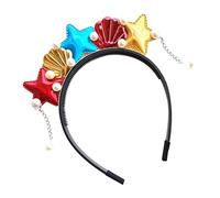 CANIGHT Serrage-tête Thème Océan Coquillage Sirène Rouge Pour Filles Lors Des Fêtes De Plage Carnaval Et