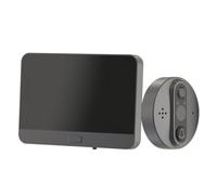 CANIGHT Sonnette Vidéo sans Fil avec Œil de Chat Électronique 720p en Métal, Vision Large et Surveillance à Distance pour Sécurité Maison avec Batterie 5000ma
