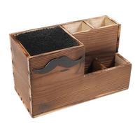CANIGHT Support Multifonction en Bois pour Ciseaux et Accessoires Coiffure, Boîte de Rangement Pratique pour Salon de Coiffure Couleur