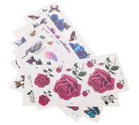 CANIGHT Tatouages Temporaires Imperméables pour Femmes, Autocollants Fleurs 3d, Papier Transfert, 8 Feuilles, Tatouage Éphémère Coloré et Facile à Appliquer