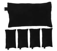 CANIGHT Trousse de Maquillage à 5Pcs Organiseur de Toile Noire Pochette de Voyage Pratique pour Soin Personnel et Beauté Accessoire et Solide