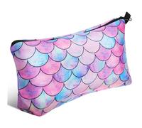 CANIGHT Trousse de Maquillage pour Se maquiller Filles Bourse Trousse de beauté Rose Sac de kit de Maquillage Poche Petite Trousse de Toilette Sac de Voyage de Maquillage Sachet Polyester