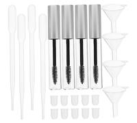 CANIGHT Tubes De Mascara Vides De 10 Ml Pour 12 Tubes 12 Bouchons 4 Entonnoirs 4 Compte-gouttes Légers Étanches Portables Couleur Aléatoire