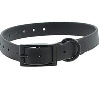 CANIHUNT Collier Chien CTECH Boucle Double - 6 Coloris - 2 largeurs, 3.8mm d'épaisseur, matière en polychlorure de Vinyle, Marque Française (2.5 x 0.4 x 60cm, Noir)