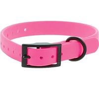 CANIHUNT Collier Chien CTECH Boucle Double - 6 Coloris - 2 largeurs, 3.8mm d'épaisseur, matière en polychlorure de Vinyle, Marque Française (1.9 x 0.4 x 45cm, Rose)