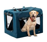 CANINE CANYON Cage de voyage pliable souple pour chien de 91,4 cm, cage de voyage portable à 3 portes pour grands chiens, niche à côtés souples avec fenêtres en maille anti-mastication