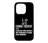 Caninetrovert Definition Signification Funny Dog Lover Owner Blague Coque pour iPhone 15 Pro
