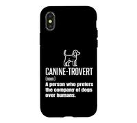 Caninetrovert Definition Signification Funny Dog Lover Owner Blague Coque pour iPhone X/XS