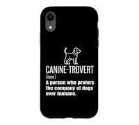 Caninetrovert Definition Signification Funny Dog Lover Owner Blague Coque pour iPhone XR