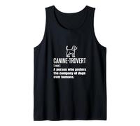 Caninetrovert Definition Signification Funny Dog Lover Owner Blague Débardeur
